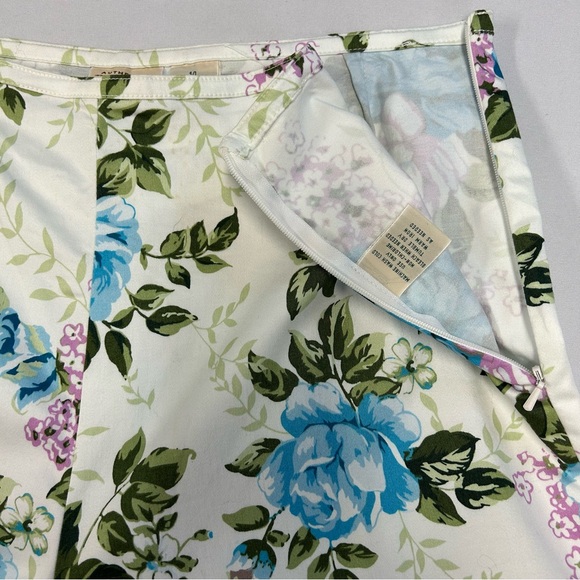 St. Johns Bay Floral Crop Pants Size 14 Cotton Stretch Straight Fairy Bloomcore - Picture 5 of 13